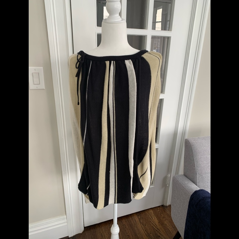 Striped poncho!